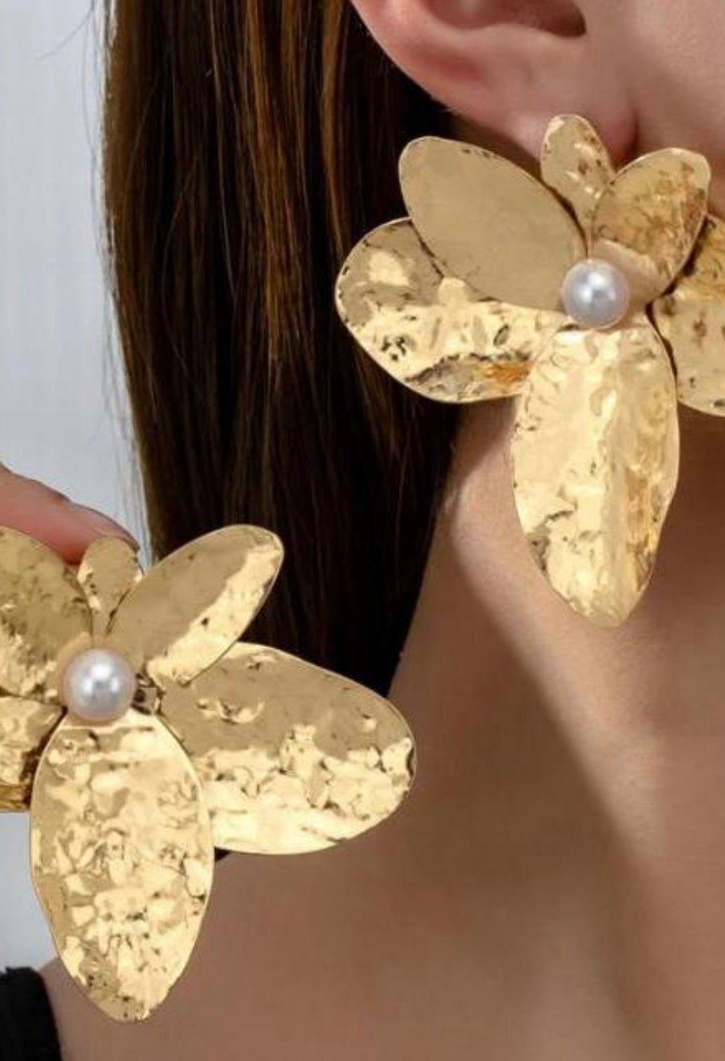 Golden Orchid Earrings