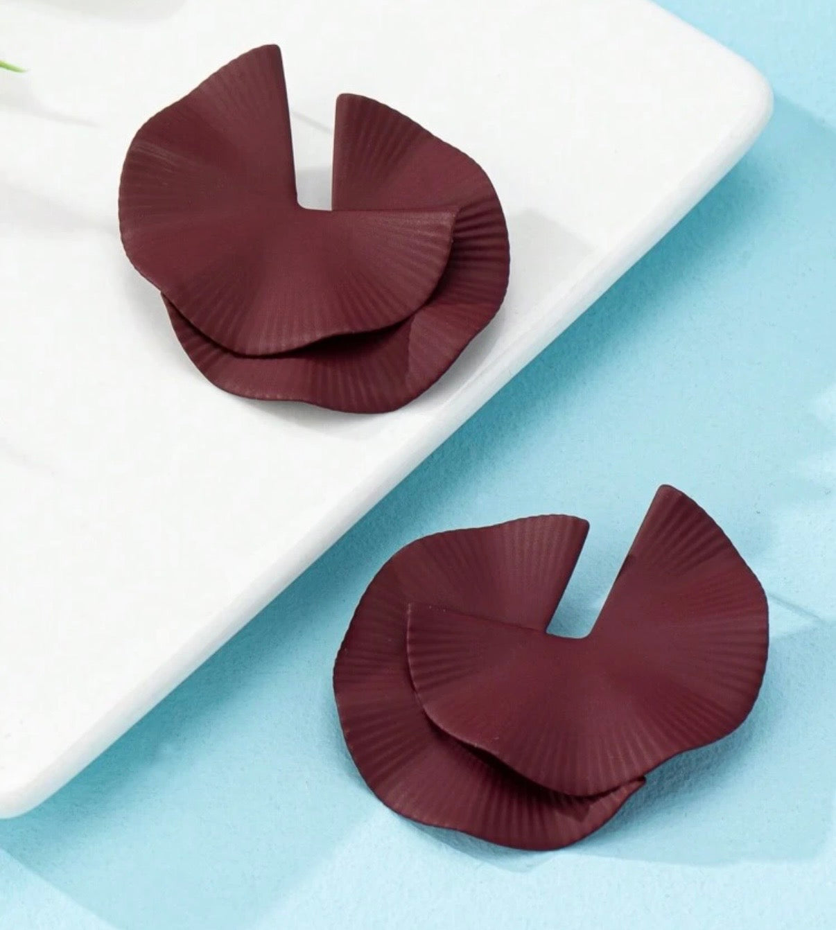 Over The Maroon Earrings