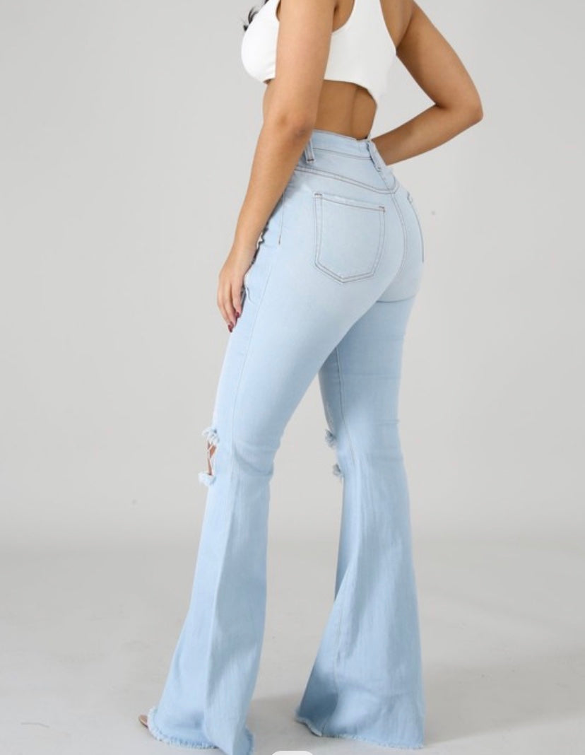 Light Bell Bottom Jeans