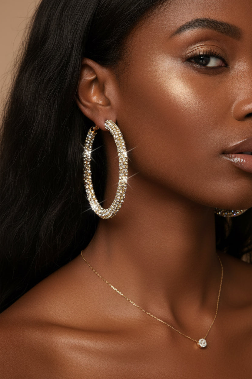 Rhinestone Hoops