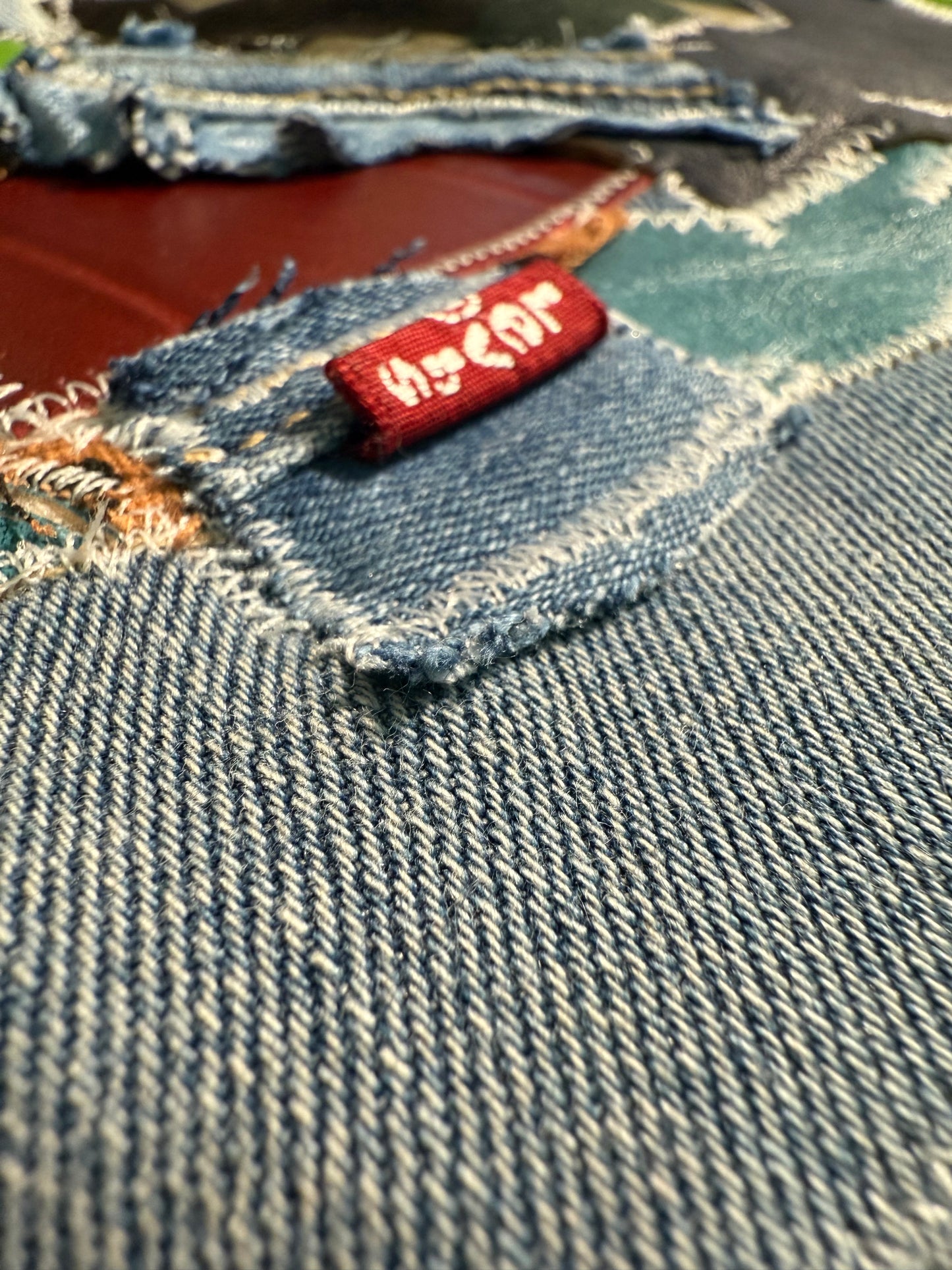 Denim Graffiti Clutch