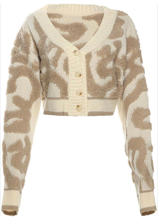 Cropped Cardigan Sweater