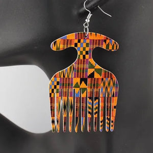 Afro Pick Earrings