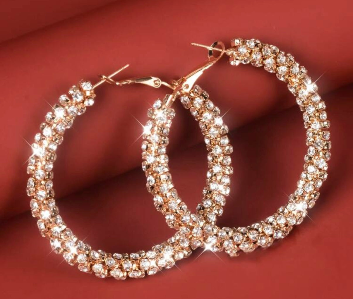 Rhinestone Hoops