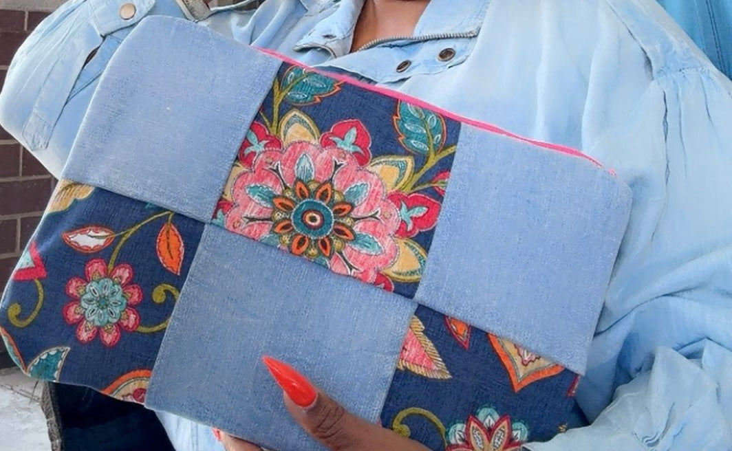 Denim Clutch