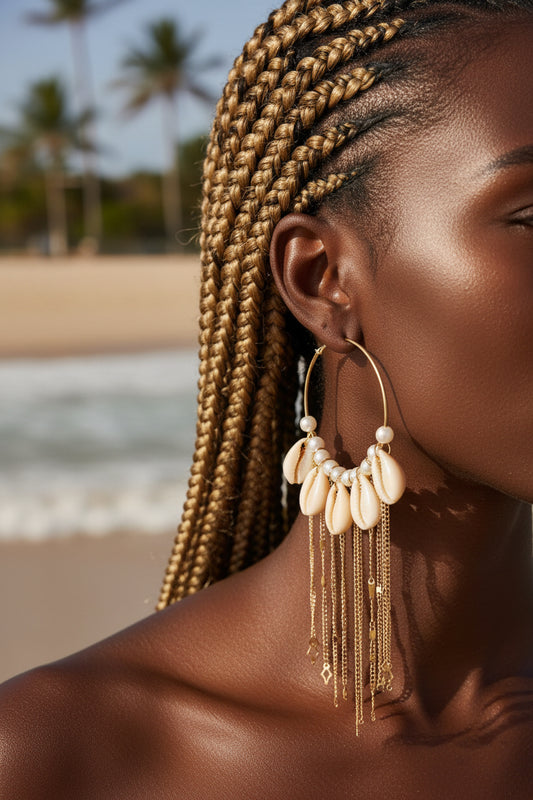 Beach Bliss Cowrie Chandelier